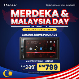 MERDEKA 2025 Casual Drive Package | Pioneer DMH‑G225BT AV Receiver